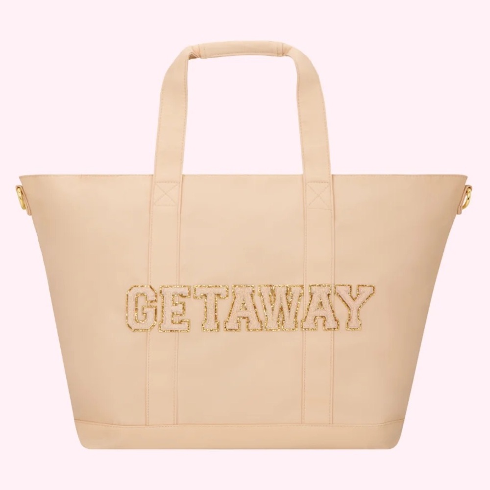 NWT Stoney Clover Lane Getaway Tote Bag in sand